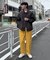 コットンリネンストレッチベイカーテーパードパンツ