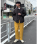 コットンリネンストレッチベイカーテーパードパンツ