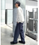 コットンリネンストレッチベイカーテーパードパンツ