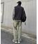 コットンリネンストレッチベイカーテーパードパンツ