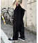 コットンリネンストレッチベイカーテーパードパンツ