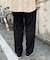 コットンリネンストレッチベイカーテーパードパンツ