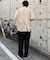 コットンリネンストレッチベイカーテーパードパンツ