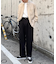 コットンリネンストレッチベイカーテーパードパンツ