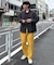 コットンリネンストレッチベイカーテーパードパンツ