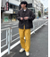 コットンリネンストレッチベイカーテーパードパンツ