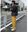 コットンリネンストレッチベイカーテーパードパンツ