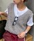 ループフリンジクロップド丈ベスト