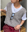 ループフリンジクロップド丈ベスト