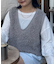 ループフリンジクロップド丈ベスト