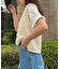 ループフリンジクロップド丈ベスト