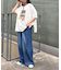 【低身長・高身長対応/サイズ展開あり】柔らかワイドイージーパンツ