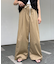 【低身長・高身長対応/サイズ展開あり】柔らかワイドイージーパンツ