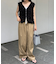 【低身長・高身長対応/サイズ展開あり】柔らかワイドイージーパンツ