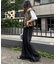 【脚＋３?見え】【HELLO.SANFRANCISCO】ワッフルフレアパンツ
