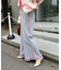 【脚＋３?見え】【HELLO.SANFRANCISCO】ワッフルフレアパンツ