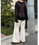 【脚＋３?見え】【HELLO.SANFRANCISCO】ワッフルフレアパンツ