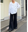 【脚＋３?見え】【HELLO.SANFRANCISCO】ワッフルフレアパンツ