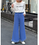 【脚＋３?見え】【HELLO.SANFRANCISCO】ワッフルフレアパンツ