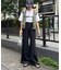 【HELLO.SANFRANCISCO】ワッフルフレアパンツ