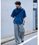 接触冷感2タックデニムワイドスラックス