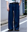 接触冷感2タックデニムワイドスラックス