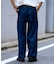 接触冷感2タックデニムワイドスラックス