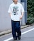 接触冷感2タックデニムワイドスラックス