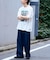 接触冷感2タックデニムワイドスラックス