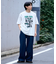 接触冷感2タックデニムワイドスラックス