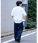 接触冷感2タックデニムワイドスラックス