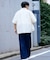 接触冷感2タックデニムワイドスラックス