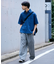 接触冷感2タックデニムワイドスラックス