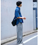 接触冷感2タックデニムワイドスラックス