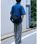 接触冷感2タックデニムワイドスラックス