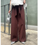 リネンライクウエストマークリラックスパンツ