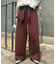 リネンライクウエストマークリラックスパンツ