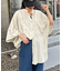 【夏の体型カバー】リネンレーヨンドルマンシャツ