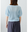 【willow】透かし編みコンパクト半袖ニット