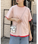 【willow】カラーレイヤードワンポイント刺繍TEE