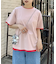 【willow】カラーレイヤードワンポイント刺繍TEE