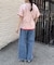 【willow】カラーレイヤードワンポイント刺繍TEE