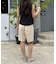 【willow】リネン混ベルト付きハーフパンツ