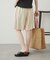 【willow】リネン混ベルト付きハーフパンツ