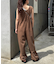 【willow】【新色追加】スラブ裏毛裾ドロストオールインワン