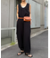 【willow】【新色追加】スラブ裏毛裾ドロストオールインワン