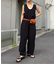 【willow】【新色追加】スラブ裏毛裾ドロストオールインワン