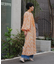 aguniヴィンテージフラワー光沢シアーワンピ