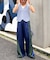 etsintaレースアップバルーンパンツ