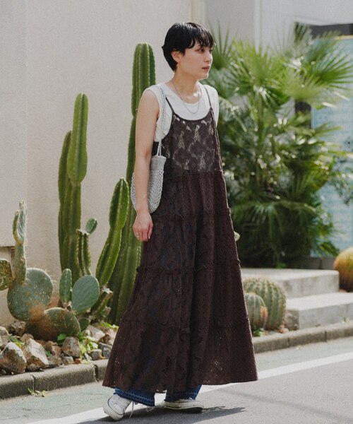 チャオパニック Aguni バックシャンリボングリッター キャミワンピース チャオパニック Aguni バックシャンリボングリッター キャミ